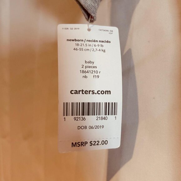 Carter’s Newborn Baby Boy “Daddy’s Team” Bodysuit & Pants Outfit - Picture 4 of 5